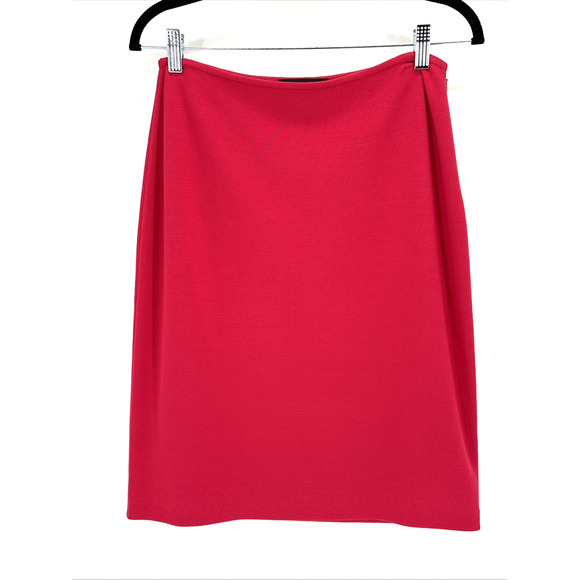 St. John Skirt Womens 4 Fuchsia Pink Wool Rayon Knit Pencil Skirt Classic - Picture 1 of 10